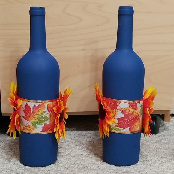 Hand Crafted Upcycle Center Piece 3 Set Decor - Picture 3 of 8